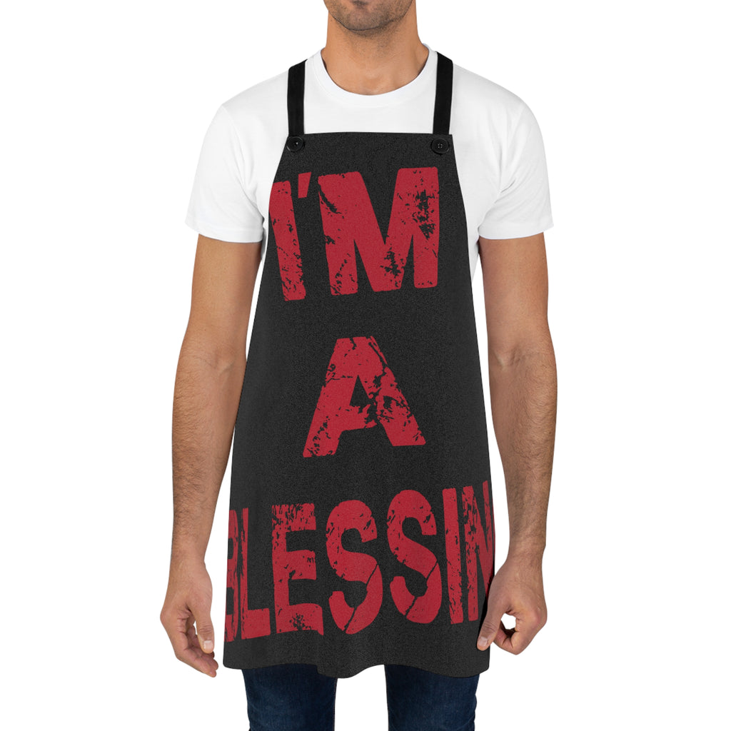 I'm A Blessing Apron - Perfect Gift for Bakers and Chefs Black and Red