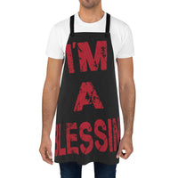 I'm A Blessing Apron - Perfect Gift for Bakers and Chefs Black and Red