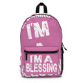 I’m A Blessing Backpack Light Pink