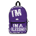 I’m A Blessing Backpack Purple