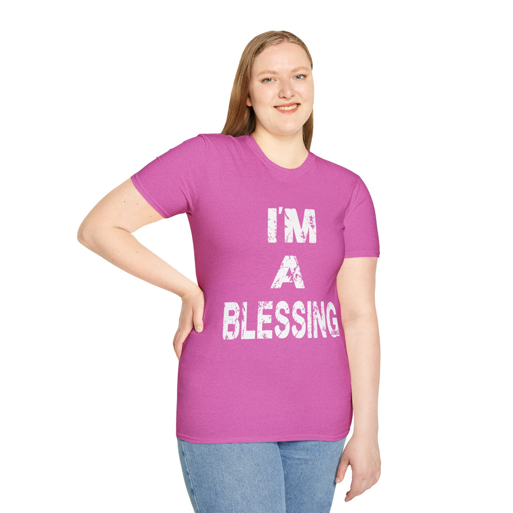 I'm a Blessing Soft style T-Shirt - Positive Affirmation Tee for Everyday Wear