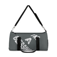 Inspirational Duffel Bag - "I'm a Blessing" Grey