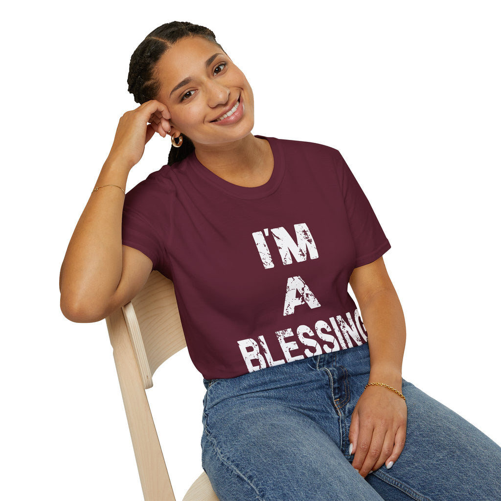 I'm a Blessing Soft style T-Shirt - Positive Affirmation Tee for Everyday Wear