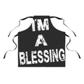I'm A Blessing Apron - Perfect Gift for Bakers and Chefs Black and White
