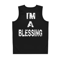 Inspirational Basketball Jersey - "I'm a Blessing" - Casual Sportswear Black