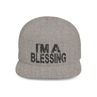 I'm A Blessing Flat Bill Snapback Hat - Positive Vibes & Inspirational Gift
