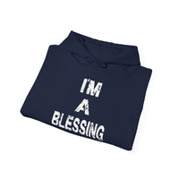 I'm a Blessing Cozy Unisex Heavy Blend™ Hooded Sweatshirt - Perfect for Everyday Comfort and Relaxation