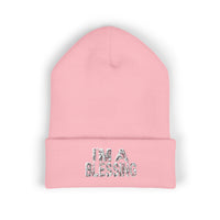 Copy of Embroidered Classic Cuffed Beanie - "I'm a Blessing" White Text