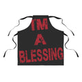 I'm A Blessing Apron - Perfect Gift for Bakers and Chefs Black and Red